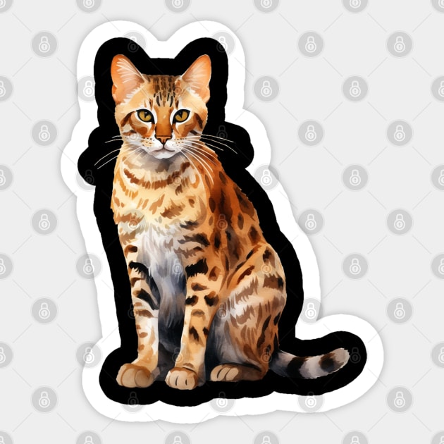 Cheetoh Cat Sticker by DavidBriotArt